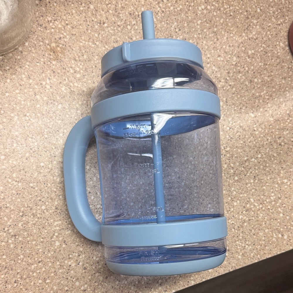 Blue Water Jug with Handle